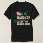Nice Naughty Stillhalteberater Xmas List Santa T-Shirt (Design vorne)