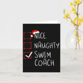 Nice Naughty Swim Coach Weihnachtsliste Weihnachte Karte (Gelbe Blume)