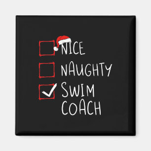 Nice Naughty Swim Coach Weihnachtsliste Weihnachte Magnet