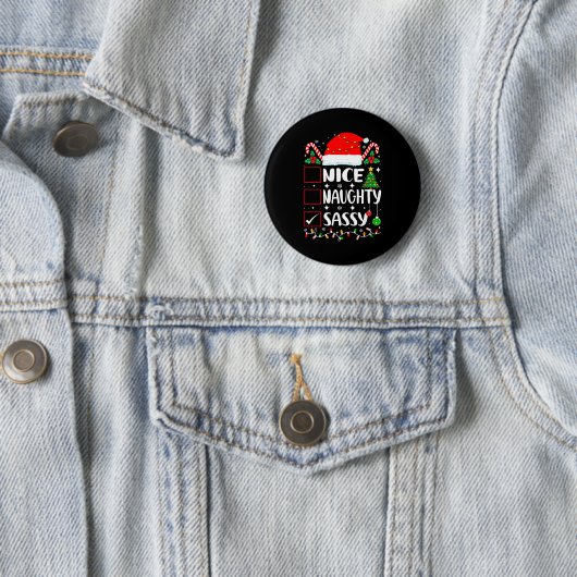 Nice Naughty Sy Christmas List  Button (Beispiel)