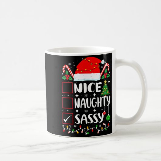 Nice Naughty Sy Christmas List Kaffeetasse (Rechts)