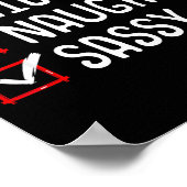 Nice Naughty Sy Christmas List Poster (Ecke)