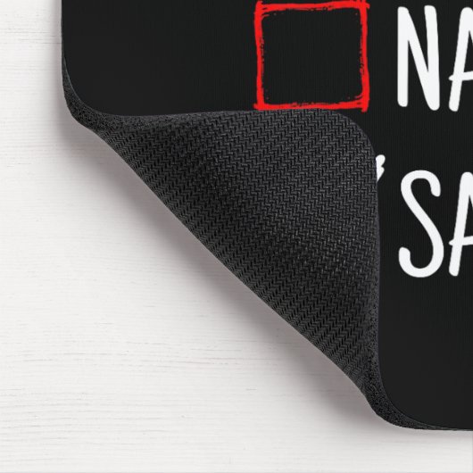 Nice Naughty Sy Funny Christmas Mousepad (Ecke)