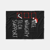 Nice Naughty Tech Support Weihnachtskundenservice Fleecedecke (Vorderseite (Horizontal))