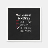 Nice Naughty The Was There Promise Christmas Serviette (Vorderseite)