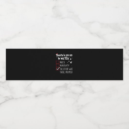 Nice Naughty The Was There Promise Christmas Wasserflaschenetikett (Einzelnes Label)