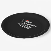 Nice Naughty Tried My Best Holiday Humor Pappteller (Schrägansicht)