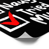 Nice Naughty Tried My Funny Christmas List Family Poster (Ecke)