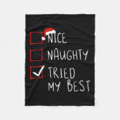Nice Naughty Trip My Best Christmas List Xmas San Fleecedecke (Vorderseite)