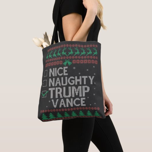 Nice Naughty Trump Vance Wahl Ugly Sweater Tasche (Von Nahem)