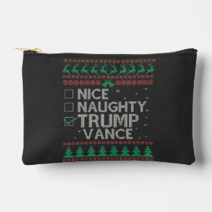 Nice Naughty Trump Vance Wahl Ugly Sweater Zubehörtasche