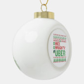 Nice Naughty Uber Funny Christmas Matching Geschen Keramik Kugel-Ornament (Links)