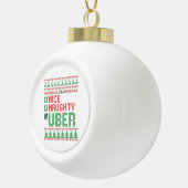 Nice Naughty Uber Funny Christmas Matching Geschen Keramik Kugel-Ornament (Rechts)