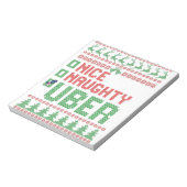 Nice Naughty Uber Funny Christmas Matching Geschen Notizblock (Rotiert)