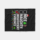 Nice Naughty Ungenügend Beweise Funny Christmas Fleecedecke (Vorderseite (Horizontal))