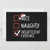 Nice Naughty Ungenügend Beweise Weihnachten Funny (Vorderseite)