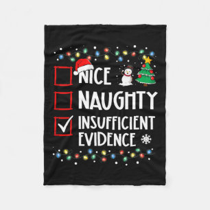 Nice Naughty Ungenügend Beweise Weihnachtsfamilie Fleecedecke