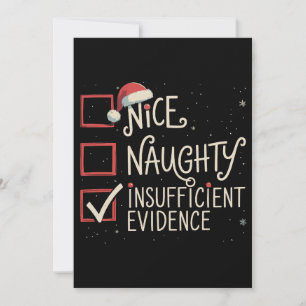 Nice Naughty ungenügende Beweise Weihnachten Weihn