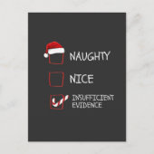 Nice Naughty ungenügender Beweis Weihnachten (Vorderseite)