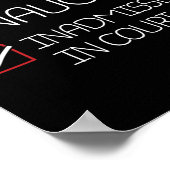 Nice naughty unzulässig Weihnachten vor Gericht Pa Poster (Ecke)