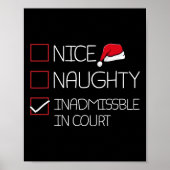 Nice naughty unzulässig Weihnachten vor Gericht Pa Poster (Vorne)