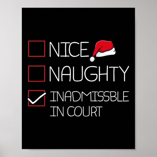 Nice naughty unzulässig Weihnachten vor Gericht Pa Poster (Vorne)