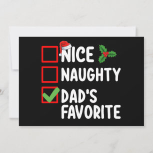 Nice Naughty Vaters Lieblingsweihnachtsfamilie Einladung