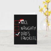 Nice Naughty Vaters Lieblingsweihnachtsliste Weihn Karte (Gelbe Blume)