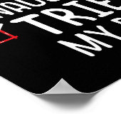 Nice Naughty versuchte meine beste Weihnachtsliste Poster (Ecke)