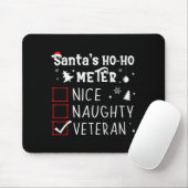 Nice Naughty Veteran Christmas List Santa Military Mousepad (Mit Mouse)