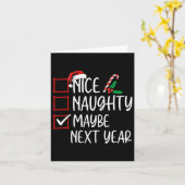 Nice Naughty Vielleicht im nächsten Jahr Weihnacht Karte (Gelbe Blume)