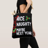 Nice Naughty vielleicht nächstes Jahr Weihnachtsli Tasche (Von Nahem)