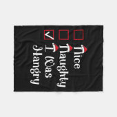 Nice Naughty war zornig Niedlichen Weihnachten Fleecedecke (Vorderseite (Horizontal))