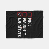 Nice Naughty Was auch immer Niedliche Weihnachten Fleecedecke (Vorderseite (Horizontal))