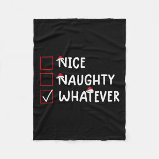 Nice Naughty Was auch immer Niedliche Weihnachten Fleecedecke