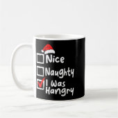 Nice Naughty Was Hungry Funny Christmas List Famil Kaffeetasse (Links)