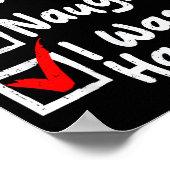 Nice Naughty Was Hungry Funny Christmas List Famil Poster (Ecke)