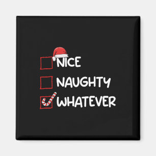 Nice Naughty Was Weihnachten Liste Weihnachten Wei Magnet