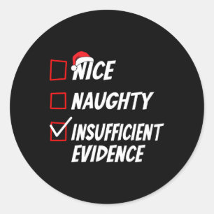 Nice Naughty Weihnachtsfamilie Xmas Pajama Men Wom Runder Aufkleber