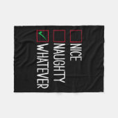 Nice Naughty Welches lustige Weihnachten Fleecedecke (Vorderseite (Horizontal))