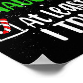 Nice Naughty Zumindest habe ich versucht Weihnacht Poster (Ecke)