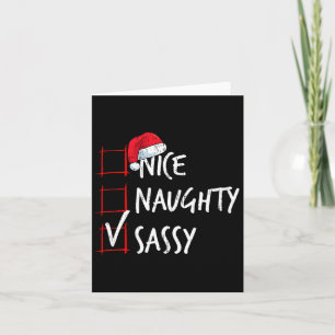 Nice Naughy Sy Christmas List Weihnachten Weihnach Karte