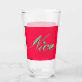 Nice neon Happy face – Happiness – smiling face Glas (Rückseite)