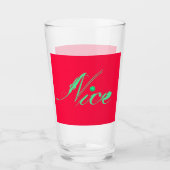 Nice neon Happy face – Happiness – smiling face Glas (Vorderseite)
