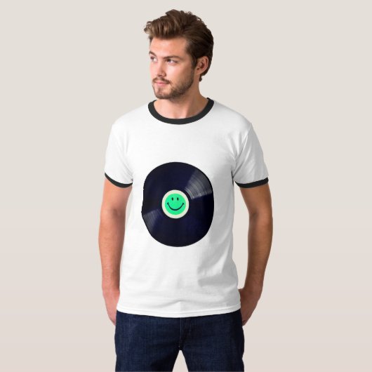 Nice neon Happy face – Happiness – smiling face T-Shirt (Vorne ganz)