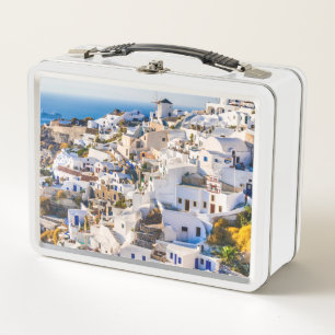 Nice Oia Santorini Metall Brotdose