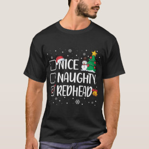 Nice or Naughhead Funny Funny Christmas Pajama Xma T-Shirt