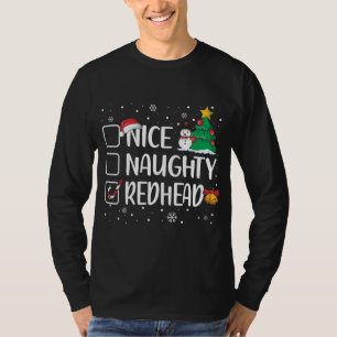 Nice or Naughhead Funny Funny Christmas Pajama Xma T-Shirt