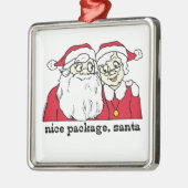 Nice Package Santa Claus Silbernes Ornament (Links)