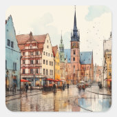 Nice painted München Quadratischer Aufkleber (Vorderseite)